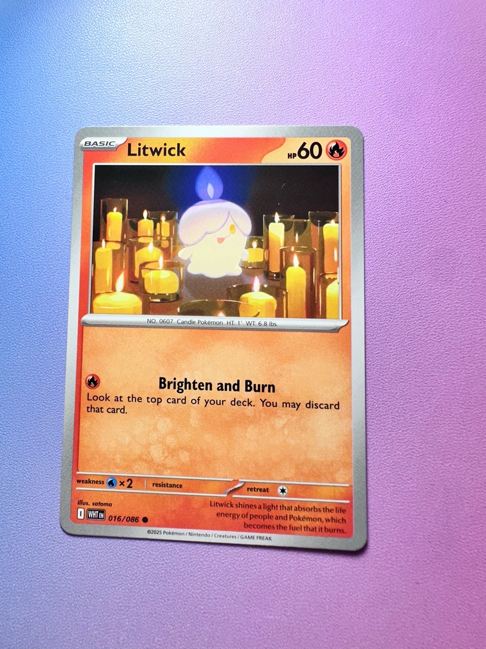 litwick - 016/086 (common) — pokemon: white flare